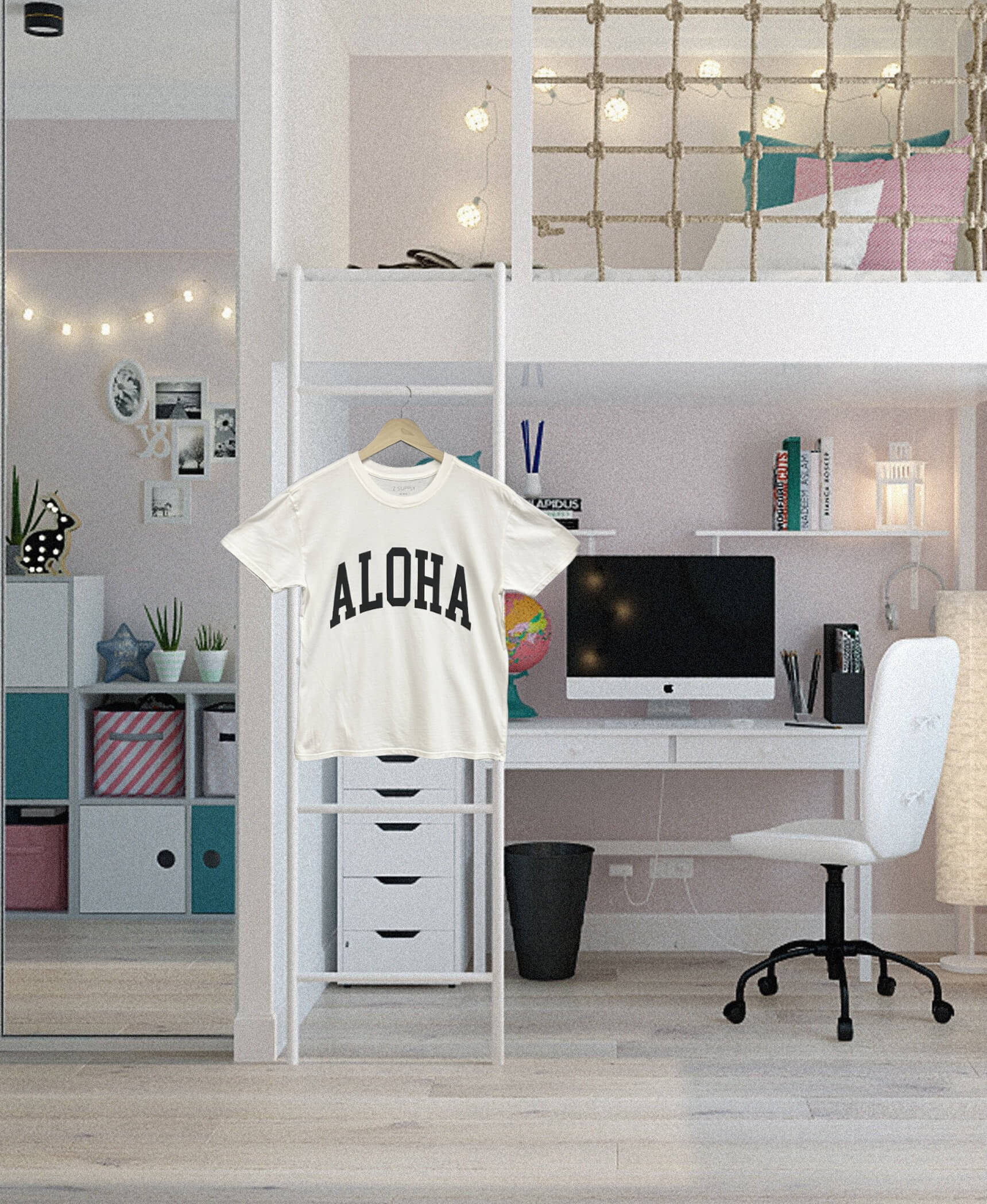 ALOHA Boyfriend Tee (Sea Salt) - Z Supply | Olivia Clare Boutique