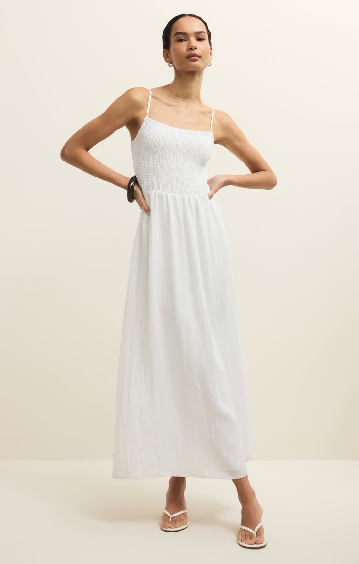 airy midi dress Sunshine Ribbon Midi Dress, Cream/Coral Small