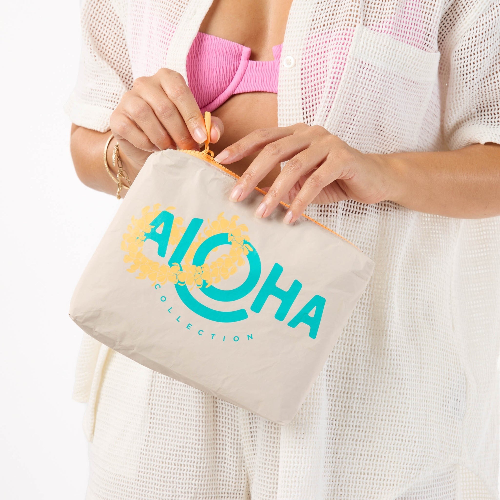 ALOHA Collection Puakenikeni ALOHA Small Pouch - Blue Lagoon