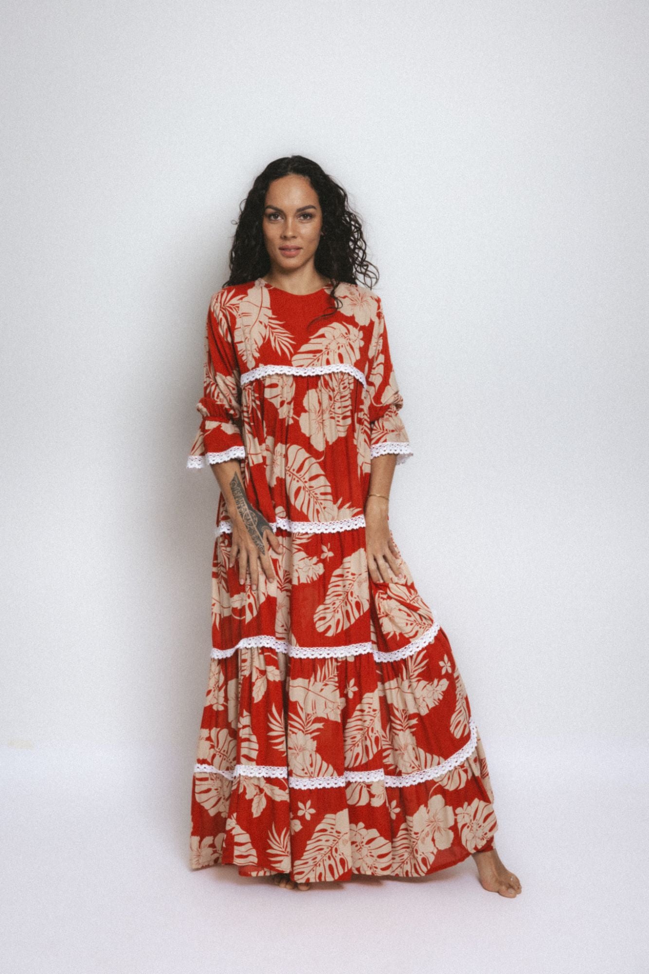 Eimeo Matahari Maxi Dress - Noa Noa Terracotta (SMALL)