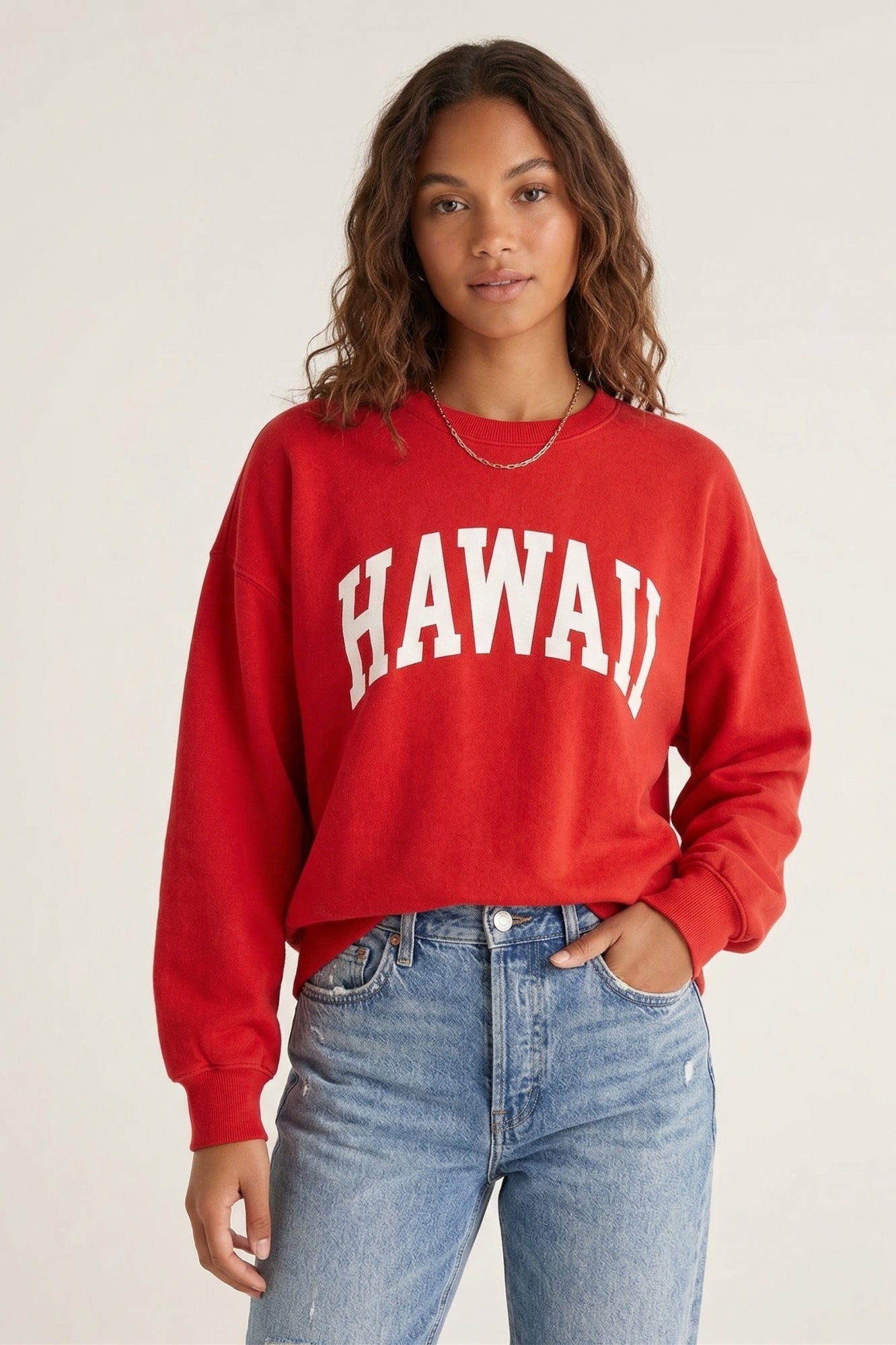 HAWAII Sunday Sweatshirt (Haute Red) - Z Supply | Olivia Clare
