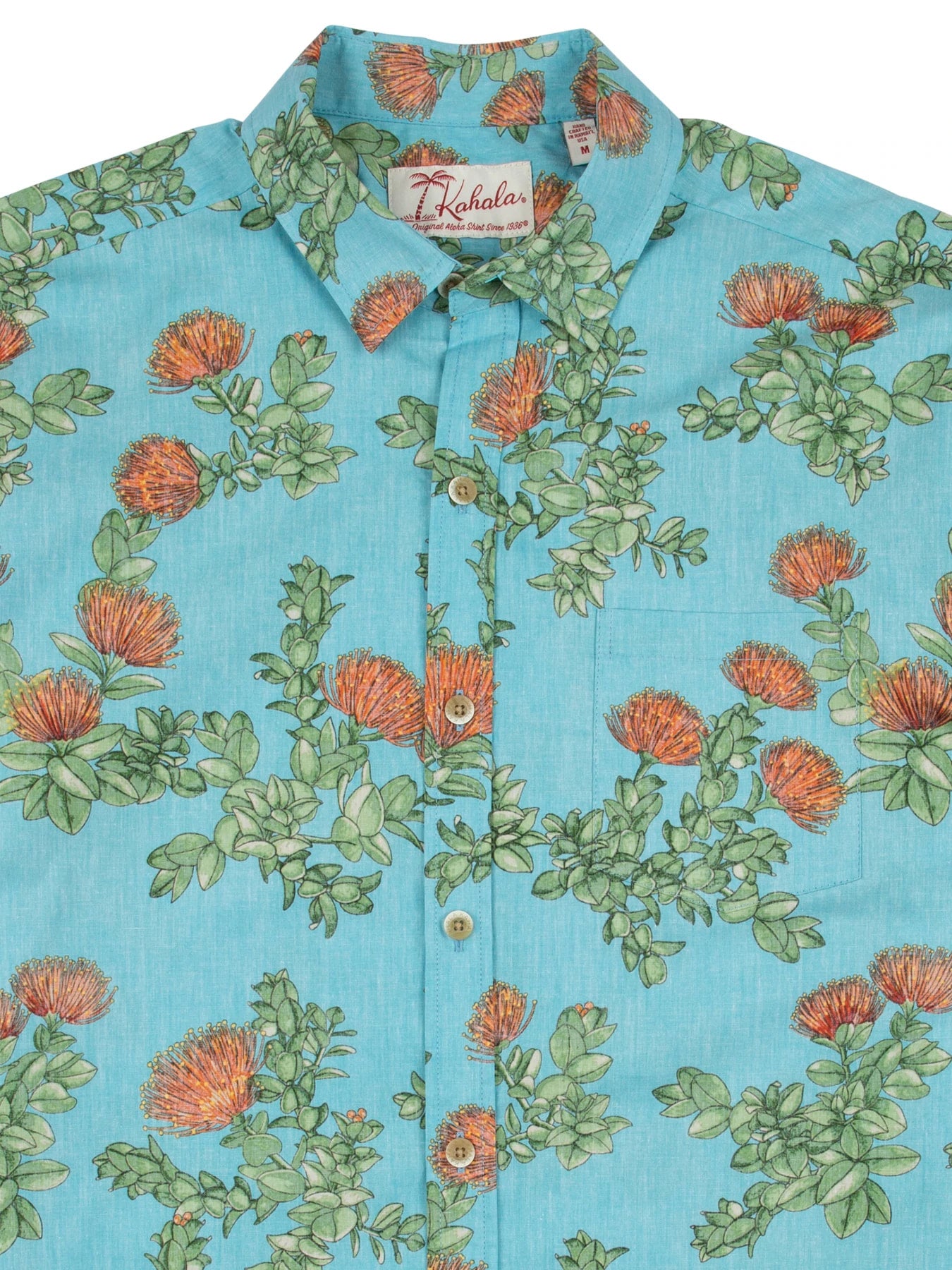 100% Cotton Kona Music Hawaiian Aloha Shirt Made in Hawaii 