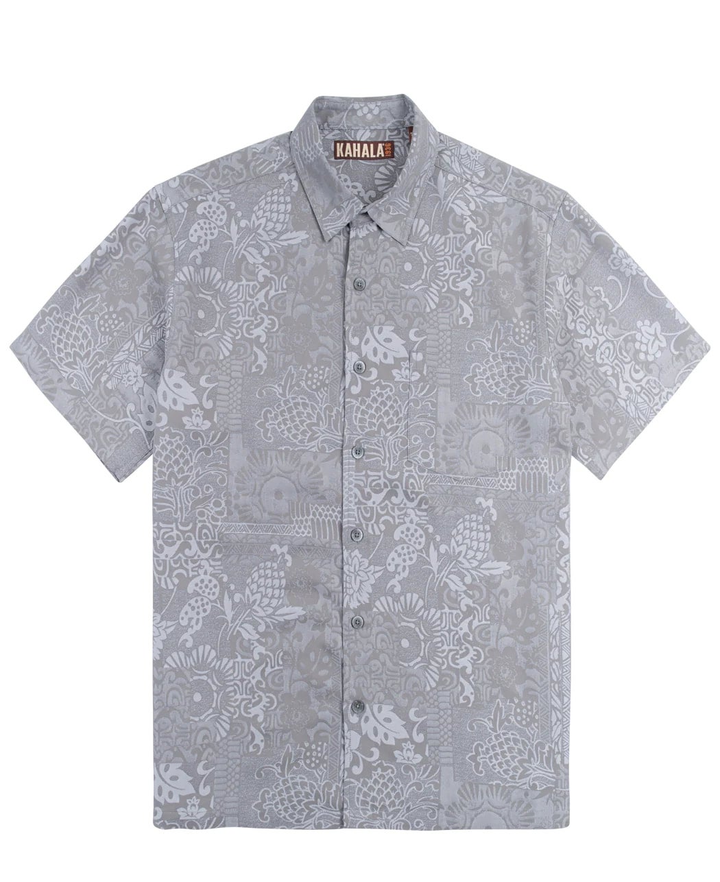 Apana Kahala Men's Aloha Shirt (Charcoal)