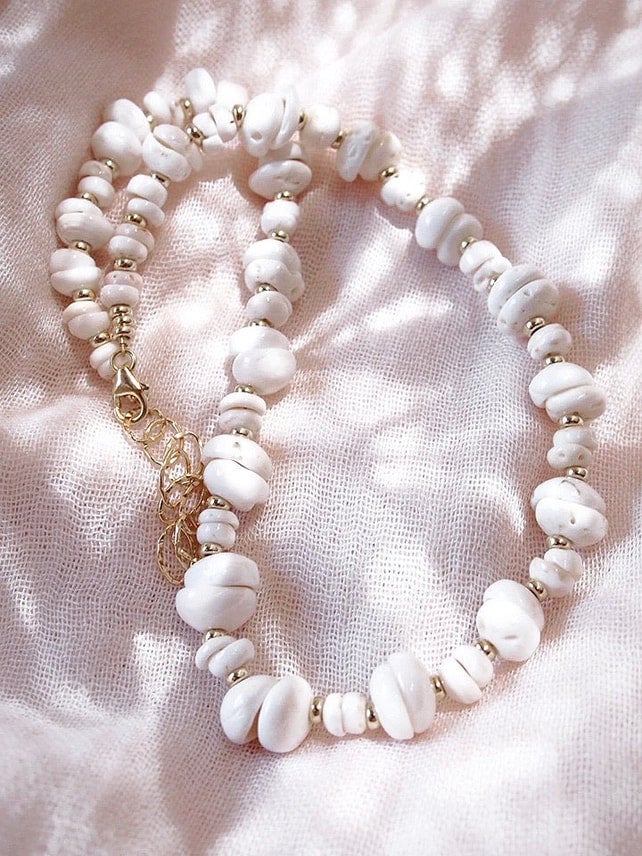Puka shell choker necklace deals